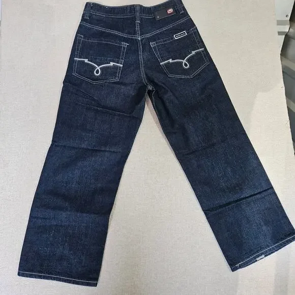 Vintage Mens Y2K Ecko Unltd Baggy Wide Leg Jeans 32x30 Blue Denim - Picture 2 of 9